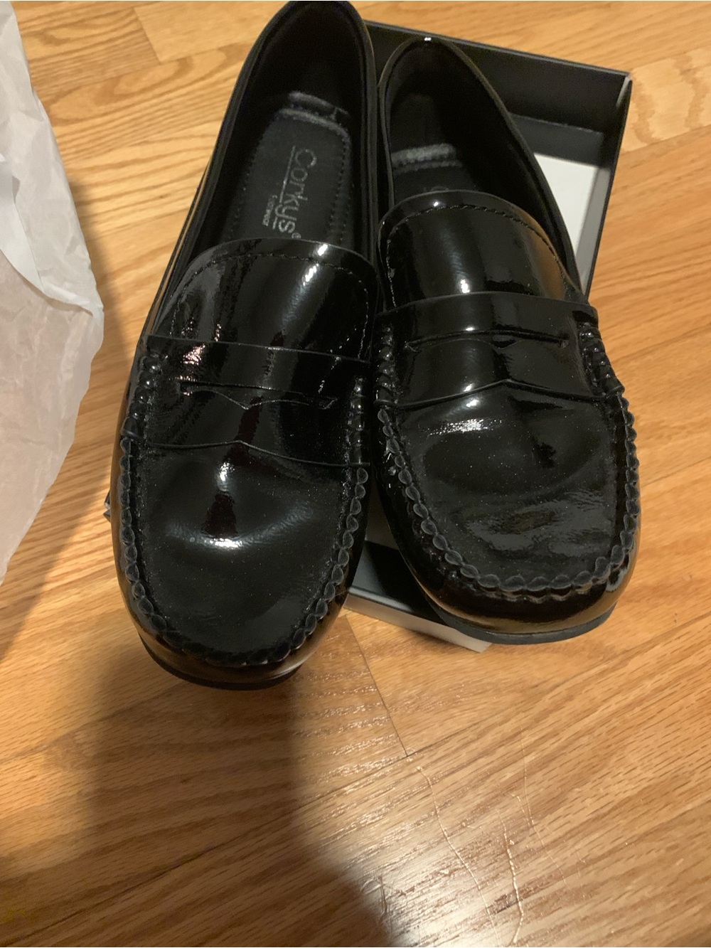 Corkys Black Patent Leather Women's Loafers